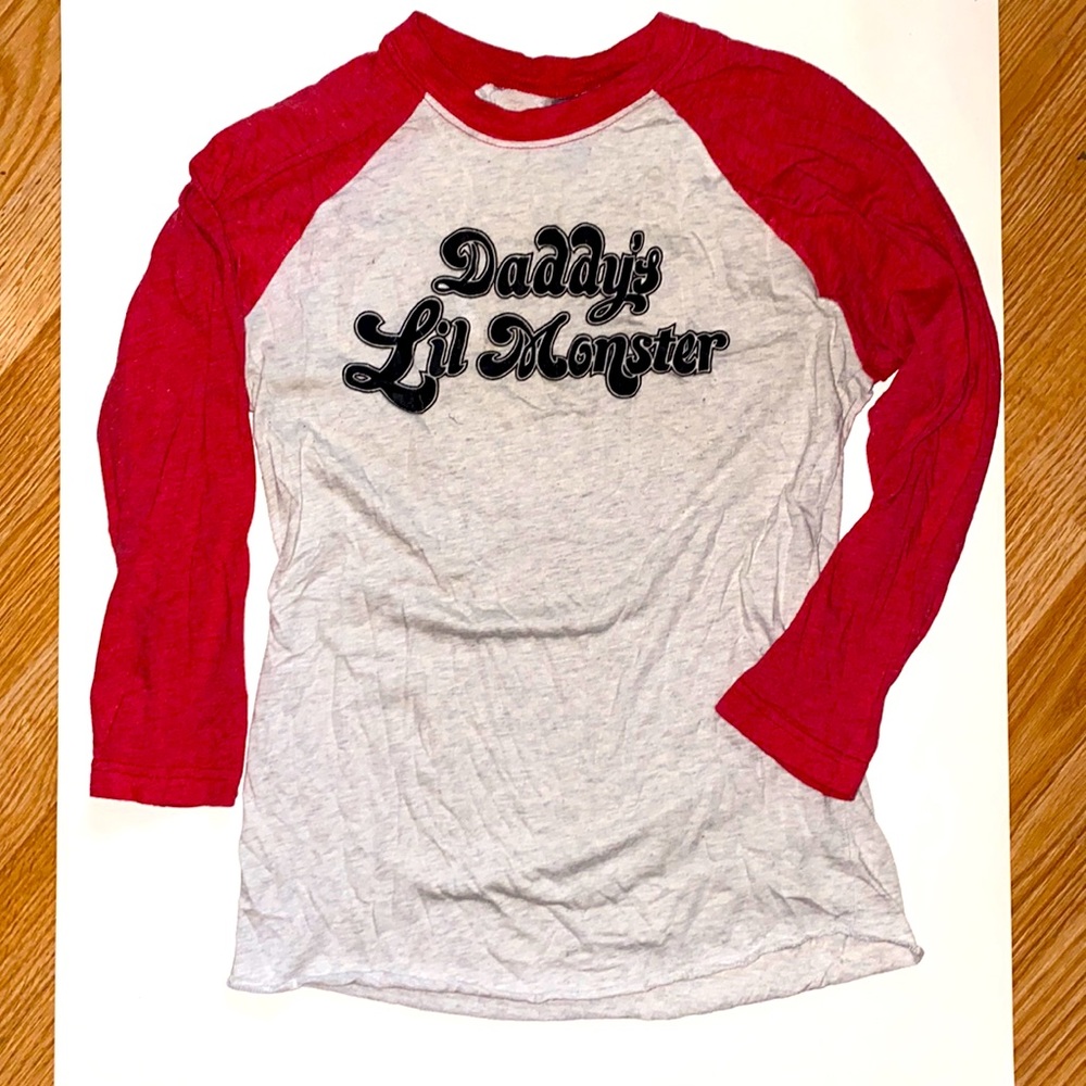 Harley Quinn Daddy’s Little Monster Baseball Style Shirt